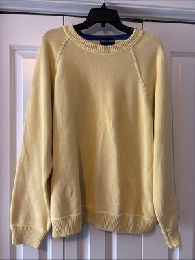 Alan Flusser Pale Yellow Crewneck Sweater
